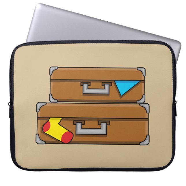 Housse Pour Ordinateur Portable Bagages de dessin (Devant)