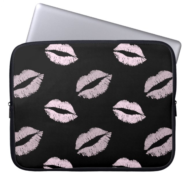 Housse Pour Ordinateur Portable Baisers Rose Argenté (Devant)