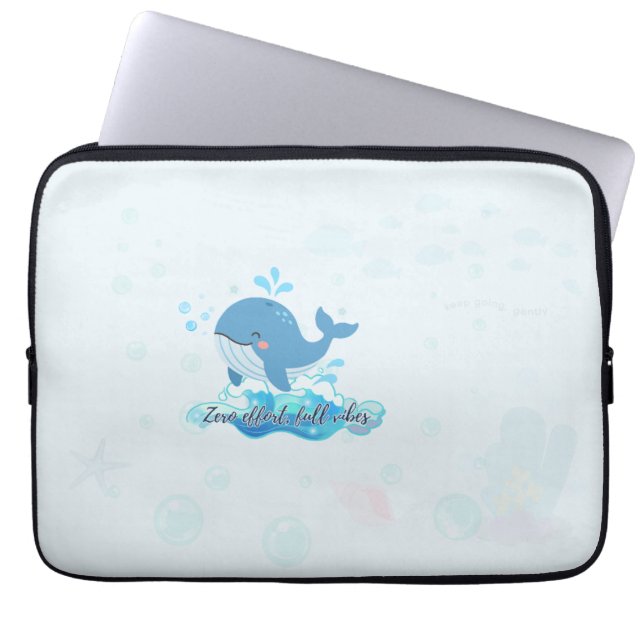 Housse pour ordinateur portable Baleine |  Esthéti (Devant)