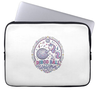 Housse Pour Ordinateur Portable Balle de disco Licorne Licorne Impression ludique