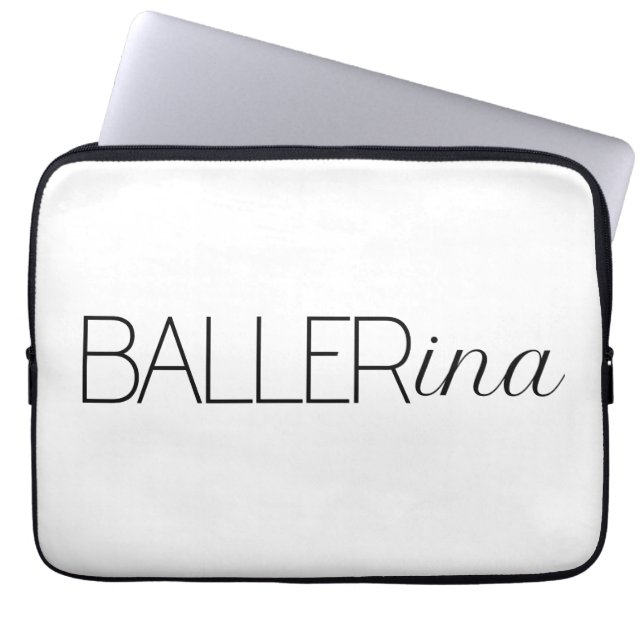 Housse Pour Ordinateur Portable "Baller" Ballerine (Devant)