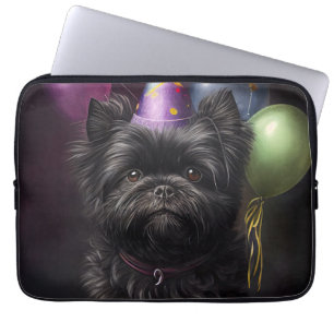 Housse Pour Ordinateur Portable Ballons d'anniversaire pour chien Affenpinscher