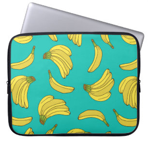 Housse Pour Ordinateur Portable Bananes dessinées à la main sans couture motif. Es