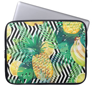 Housse Pour Ordinateur Portable Bananes exotiques citrons Tropical sans joint
