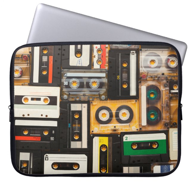 Housse Pour Ordinateur Portable Bande audio rétro (Devant)