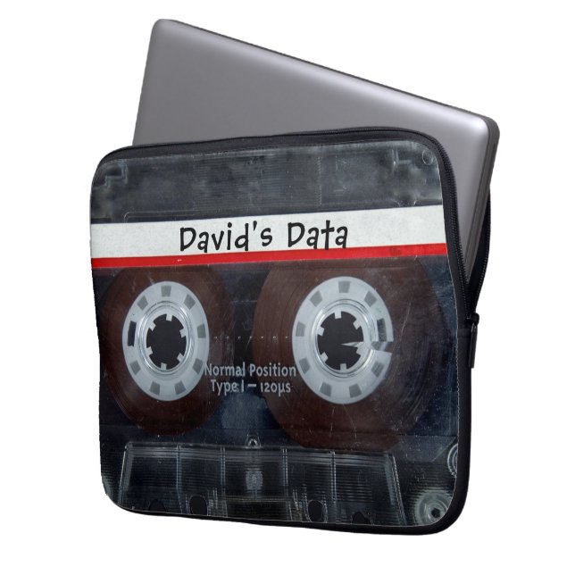 Housse Pour Ordinateur Portable Bande Cassette Rétro (devant gauche)