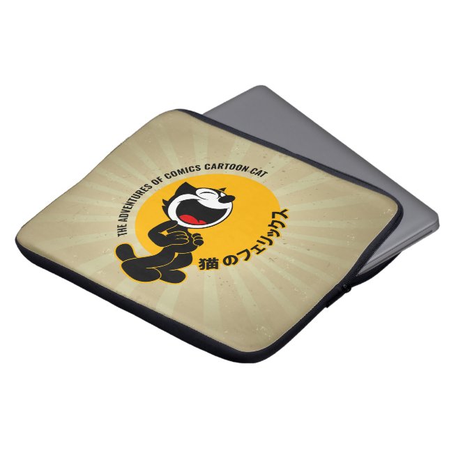 Housse Pour Ordinateur Portable Bande dessinée chat | 13 pouces (Devant haut)