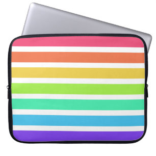 Housse Pour Ordinateur Portable Bandes arc-en-ciel lumineuses