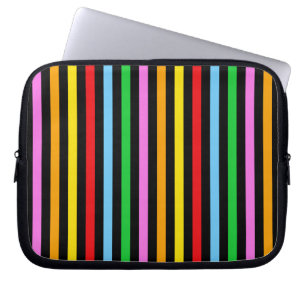 Housse Pour Ordinateur Portable Bandes colorées, Bandes arc-en-ciel, Motif rayé
