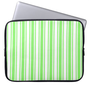 Housse Pour Ordinateur Portable Bandes de bonbons vert et blanc de chaux