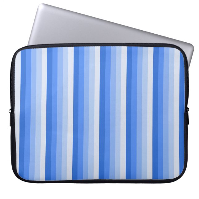 Housse Pour Ordinateur Portable Bandes d'ombre bleues (Devant)