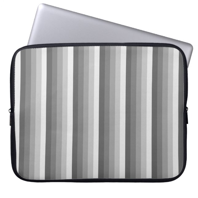 Housse Pour Ordinateur Portable Bandes d'ombre grises (Devant)