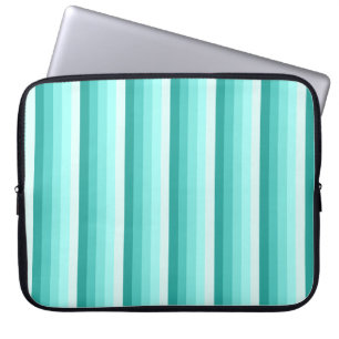 Housse Pour Ordinateur Portable Bandes d'ombre turquoise