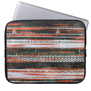 Housse Pour Ordinateur Portable Bandes ethniques tribales : conception du tapis.