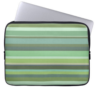 Housse Pour Ordinateur Portable Bandes horizontales vert olive