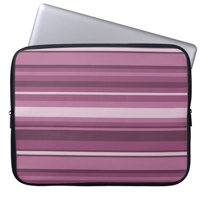 Housse Pour Ordinateur Portable Bandes mauves (Devant)