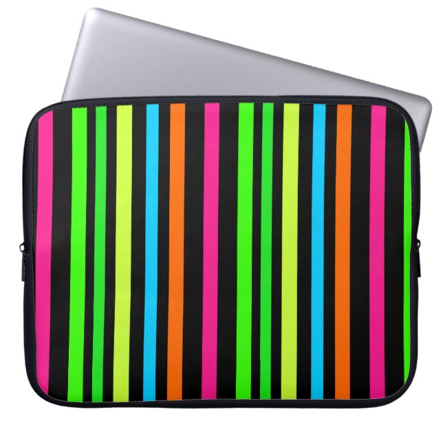 Housse Pour Ordinateur Portable Bandes néon (Devant)
