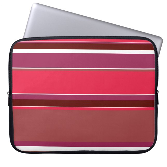 Housse Pour Ordinateur Portable Bandes rouges (Devant)