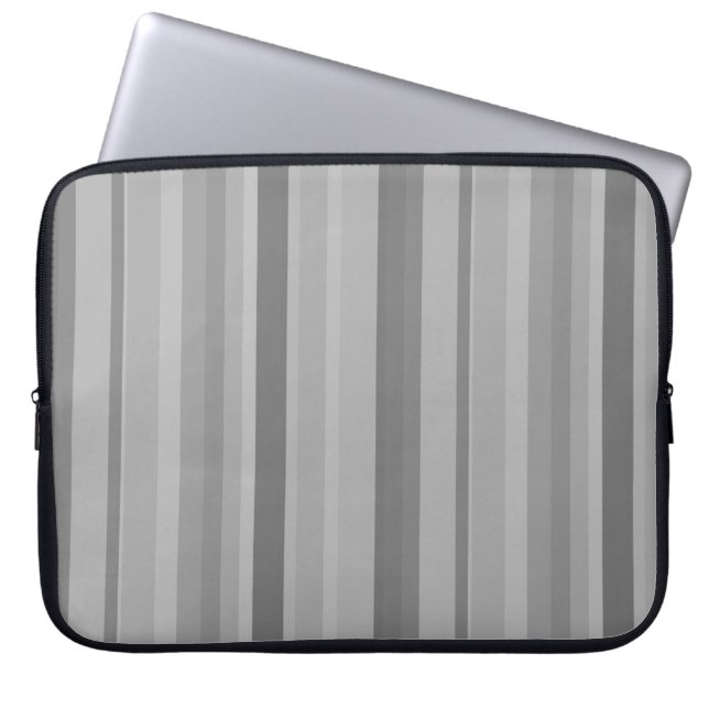 Housse Pour Ordinateur Portable Bandes verticales grises (Devant)