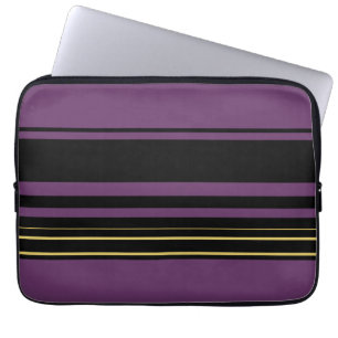 Housse Pour Ordinateur Portable Bandes violettes mignonnes
