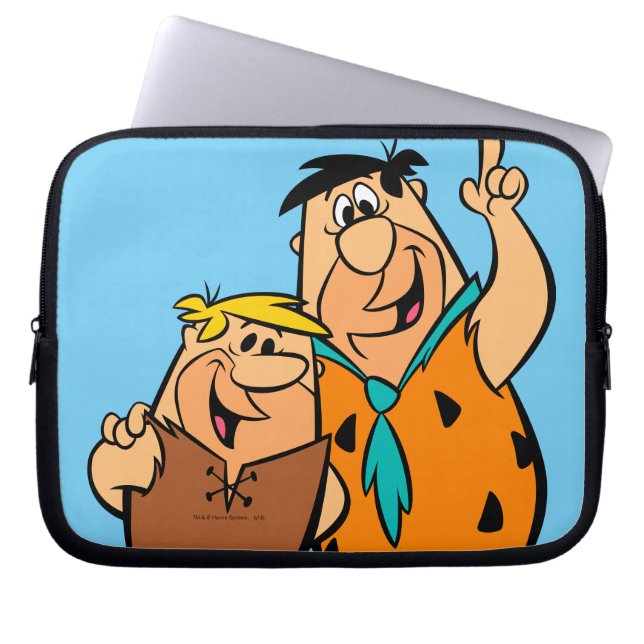 Housse Pour Ordinateur Portable Barney Rubble et Fred Flintstone (Devant)