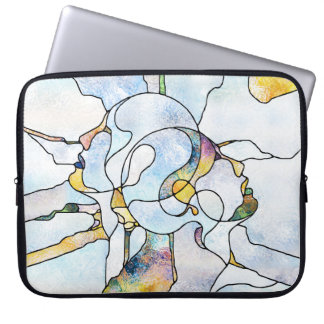 Housse Pour Ordinateur Portable Barres arc-en-ciel, unité en vitrail