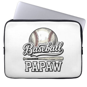 Housse Pour Ordinateur Portable Baseball Papaw Gravure Vintage T-Shirt Design_1