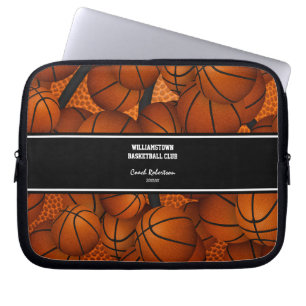 Housse Pour Ordinateur Portable basket-ball motif coach cadeau avec nom personnali