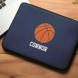 Housse Pour Ordinateur Portable Basket-ball Personnalisé Enfants<br><div class="desc">Basket-ball Personnalisé Enfants sport design thématique.</div>