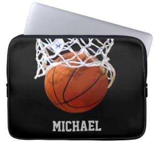 Housse Pour Ordinateur Portable Basket-ball Votre nom