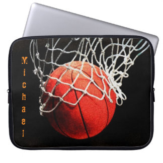 Housse Pour Ordinateur Portable Basket-ball Votre nom