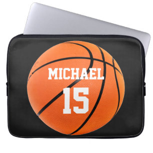 Housse Pour Ordinateur Portable Basket-ball Votre nom