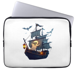 Housse Pour Ordinateur Portable Bateau fantôme pirate - Halloween Tee effrayant