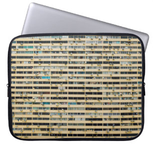 Housse Pour Ordinateur Portable Bâtiment en béton Brown et blanc