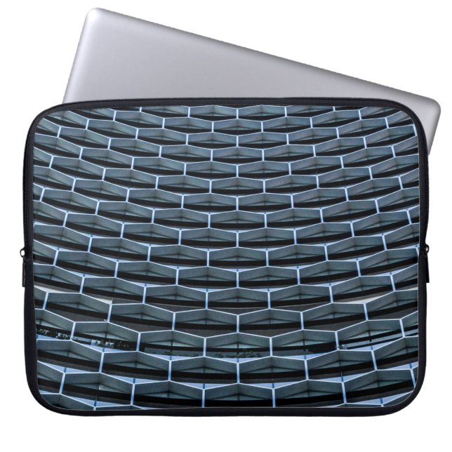 Housse Pour Ordinateur Portable Bâtiment gris sous ciel bleu clair (Devant)