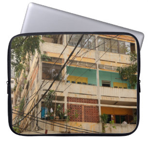 Housse Pour Ordinateur Portable Bâtiment Vintage coloré - vietnamien, ancien,
