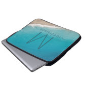 Housse Pour Ordinateur Portable Beach Ocean Waves Turquoise Personnalisé (Devant bas)