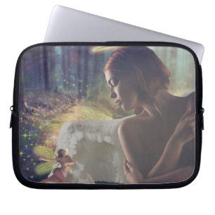 Housse Pour Ordinateur Portable Beau ange avec Imaginaire Fairy Art