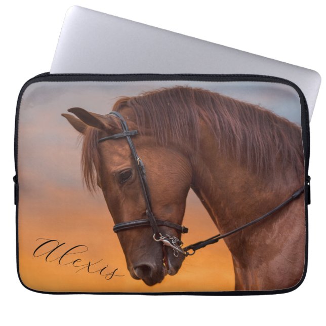 Housse Pour Ordinateur Portable Beau cheval Brown Thoroughbred (Devant)