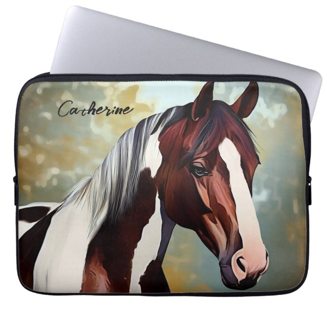 Housse Pour Ordinateur Portable Beau Cheval de Peinture (Devant)