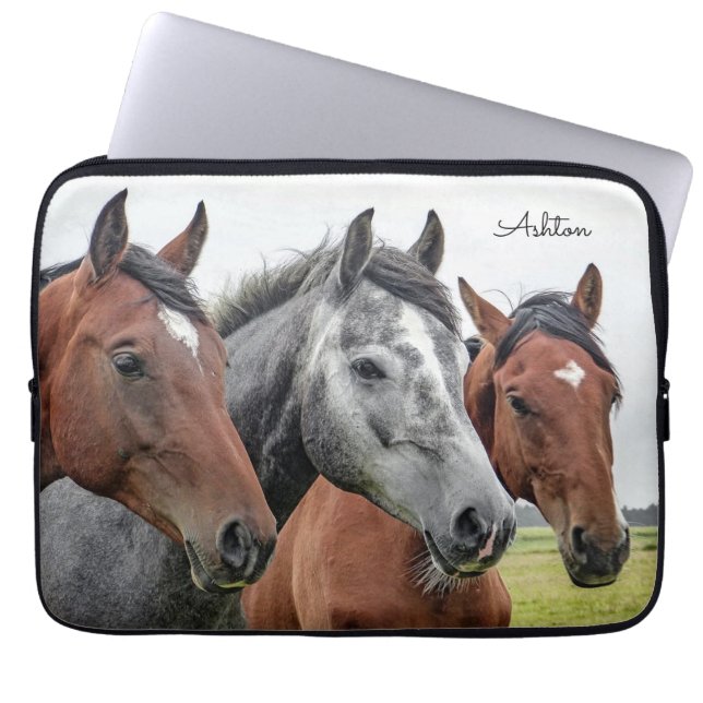 Housse Pour Ordinateur Portable Beau Cheval Personnalisé (Devant)