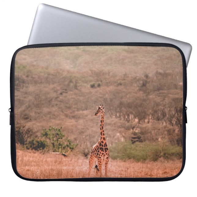HOUSSE POUR ORDINATEUR PORTABLE BEAU GIRAFFE (Devant)