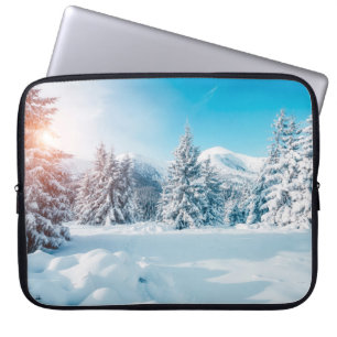 Housse Pour Ordinateur Portable Beau paysage de nature hivernale, montagne extraor
