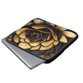 HOUSSE POUR ORDINATEUR PORTABLE BEAU ROSE NOIR & OR (Devant bas)