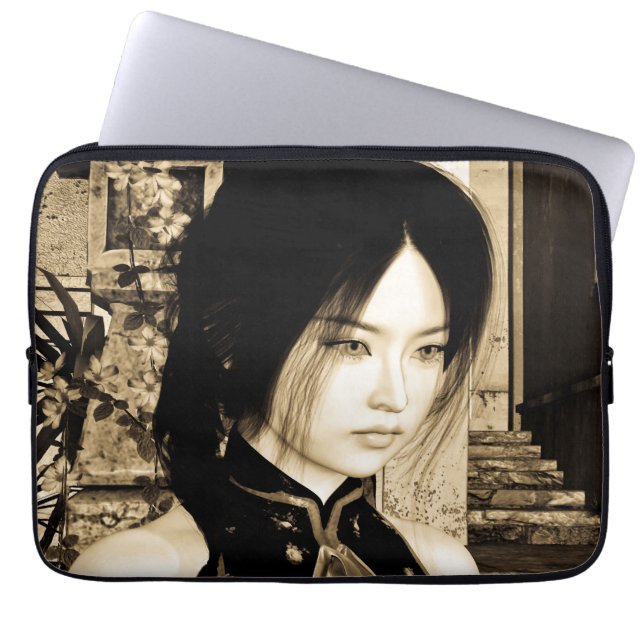 Housse Pour Ordinateur Portable Beauté asiatique (Devant)
