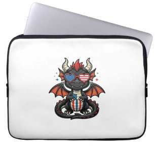 Housse Pour Ordinateur Portable Bébé dragon patriotique vintage vecteur conception