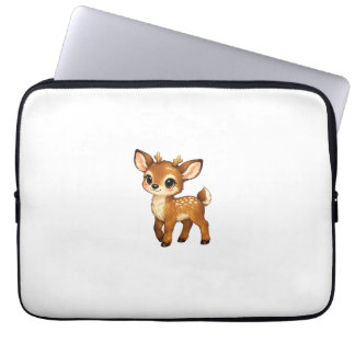 Housse Pour Ordinateur Portable Bébé Faon Mignon Dessin Animé Illustration de Cerf