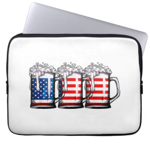 Housse Pour Ordinateur Portable Beer American Flag 4 juillet Hommes Femmes Merica
