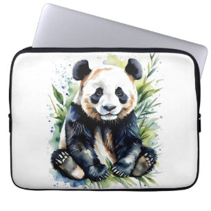 Housse Pour Ordinateur Portable Belle aquarelle Panda Bear