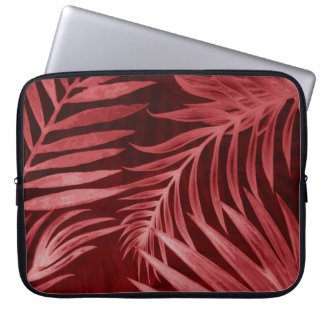 Housse Pour Ordinateur Portable Belle couleur abstraite rose et rouge fleurs sur b